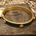 Tory Burch NWT Authentic Green Enamel Logo 7mm Bracelet with Dustbag Photo 0