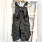 Keepsake The Label Women’s Jacquard Peplum Black & Silver Metallic Dress Size L Size L Photo 3