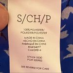 CAbi Electric Blouse #5530 Small Blue White Photo 6