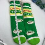 Novelty Sherpa Lined Socks Footies One Size Unisex "Friends" Central Perk Green Photo 6