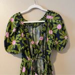 Topshop  dress Floral Backless puff sleeve daisy midi maxi bright fun big bold 8 Photo 9