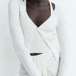 ZARA  ribbed cardigan & tank top Photo 0