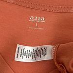 a.n.a  LARGE Orange Gold Pink Star Print Short Sleeve V-Neck Tee Shirt Top Photo 7