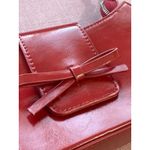 petit moments Bow Bag in Red One Size Womens Shoulder Handbag Purse Photo 4