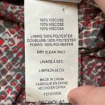 NICHOLAS Eleanor Cross Neck Keyhole Gathered Printed Midi Dress SZ 10 NEW *FLAW‎ Red Photo 7