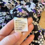 Yumi Kim  Silk Henley Peasant Blouse Purple Blue Mosaic 3/4 Sleeve Size S Photo 5