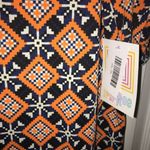 LuLaRoe Patterned Julia Dress BNWT  3X Black Orange Photo 2