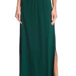 Nordstrom Go Couture Side Slit Ruffled Maxi Skirt Size Medium Sycamore Green Photo 0