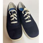 Keds Stretch Classic Navy Canvas Sneakers Casual Comfort Lace-Up Shoes 7 1/2 Photo 0