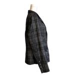 Tribal Blazer Jacket Black Gray Metallic Textured Button Front Pockets Size 10 Photo 5