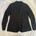 CAbi  Black Pinstripe Ruched Button Down Blazer 6 Work Business Photo 3