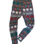 No Boundaries Christmas Leggings Holiday Santa Reindeer New Womens Junior Medium Photo 0