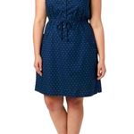 Columbia Women’s Large PFG navy & wht Polka Dot sports dress w/tie around belt Photo 0