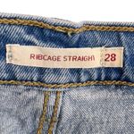 Levi's  Ribcage Straight Button Fly Denim Cutoff Shorts Big E size 28 Photo 3