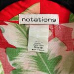 Notations Vintage  sleeveless collared button up dress size medium floral red Photo 8