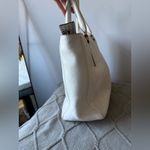 Kate Spade VTG Elegant Leather Shoulder Bag Handbag Patterned Tassel Cream Beige Photo 3