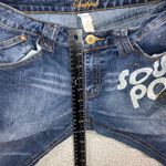 Southpole‎ Bermuda Shorts Women 9 28 Stretch Cuff Hem Logo Studs 90s Y2K Blue Size undefined Photo 5