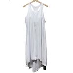 Halara  Breezeful Racerback Dress Womens L Side‎ Pocket High Low Flowy Midi White Photo 1