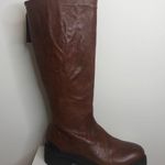 Frye  Allison Back Zip Antiqued Leather Brown Boots Photo 2