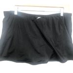 Speedo Swim Skirt Brief Lined Solid Black Skort Bottoms 7232092 Women's Size 14 Photo 1