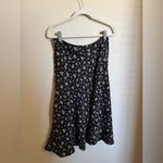 Jones New York Jones NY Floral Silk Midi Skirt Sz 8 Ditsy Black Flowy Photo 4