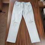 Garage Girlfriend Jeans Spence Bleach Distressed Ripped Relaxed Fit Size 7 Photo 2