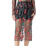 Anthropologie  Endless rose Floral Sheer Black Dress Photo 1