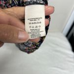 Free People  Black Pleated Blouse with Bib Collar Photo 4