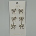 J.Crew  Long crystal bow statement earrings Photo 2