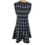 JOA Knit Skater Dress Black White Check M Medium Y2K Fit and Flare Mini Photo 2