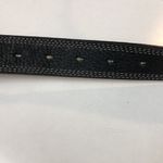 CAVENDERS CLASSIC WESTERN LEATHER BELT BLACK SILVER BULL RIDING BUCKLE 30 Photo 7