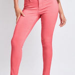 Jordache Mid-Rise Skinny Jeans in Coral‎ Pink Size 12  Photo 0