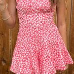 ThatsSoFetch Thatsofetch Red Floral Romper Photo 0