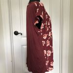 Alfani Women's Blouse Top Split Neck Short Sleeve Floral Maroon Size XL NWT Photo 3