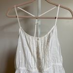 Aerie  White‎ Eyelet Button Front Tank Top Sleeveless Cami Blouse Large L Photo 3