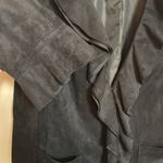 Rafael Woman Women's Blazer Jacket Ruffle Hook Closure Polyester Black Size 1X‎ Photo 2