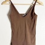 Free People  Intimately Brown Seamless V-Neck Bralette Camisole Top Size S Photo 1