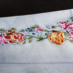 2xHP💝Women’s Embroidered High Rise Flared Jeans sz large Blue Photo 5