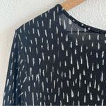 Clara Sunwoo Longline Black White Printed Tunic Top Lagenlook Mature Modest M Size M Photo 7