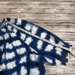 Sonoma Women's Off-The-Shoulder Peasant Blouse 3X Dark Blue White Smocked Loose Photo 11