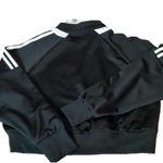 Adidas  black white express cropped polo sweatshirt size small Photo 4