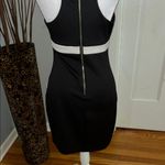 Bisou Bisou Black and White Halter Sheath Mini Dress Photo 6
