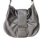 Banana Republic Grayish Taupe Leather Slouchy Hobo Magnetic Clasp Bag Photo 4