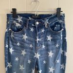 Judy Blue  Women's size‎ 9 / 29 Super Flare Star Print Jeans High Rise Frayed Photo 2