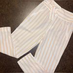 Anthropologie Oasis Striped High-Rise Belted Linen-Blend Pants - size 4 Photo 0