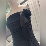 🌸AMTIOUS elegant strapless ruched dress ✨ Black Size M Photo 7