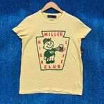 Miller High Life Club Cheers Champaign of Beers Crop Top L Yellow Size L Photo 0