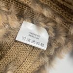 Belle Fare The Lenzen Rex Rabbit Fur Vest 0/S Wool Knit Fringe & Pockets Beige Tan Size undefined Photo 6
