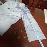 ZARA  Padded Blazer Style Jacket with Belt Dusty Blue Quilted Puffer Coat Size XL Photo 12