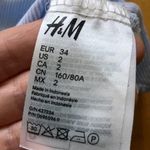 H&M Striped Sleeveless Blouse, Blue, White, Size 2 Photo 4